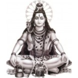 Lord Shiva in black and white background
